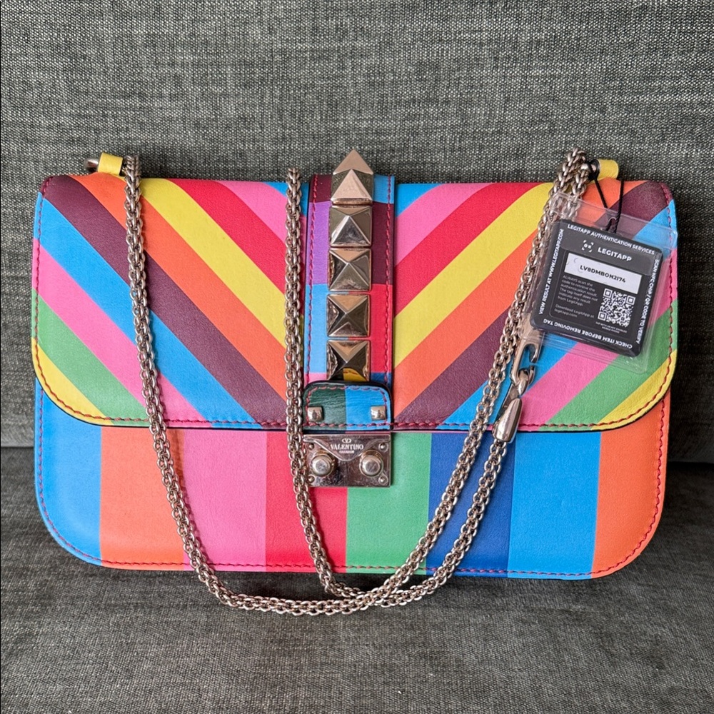 Multicolor Patchwork Shoulder Bag - image 7